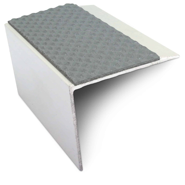 DDA Compliant Aluminium Non Slip Stair Nosing Edge Trim With Pvc Insert  67 x 55mm