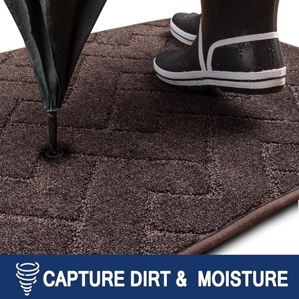 Dirt Trapper Doormat Non-Slip Machine Washable Entrance Rug