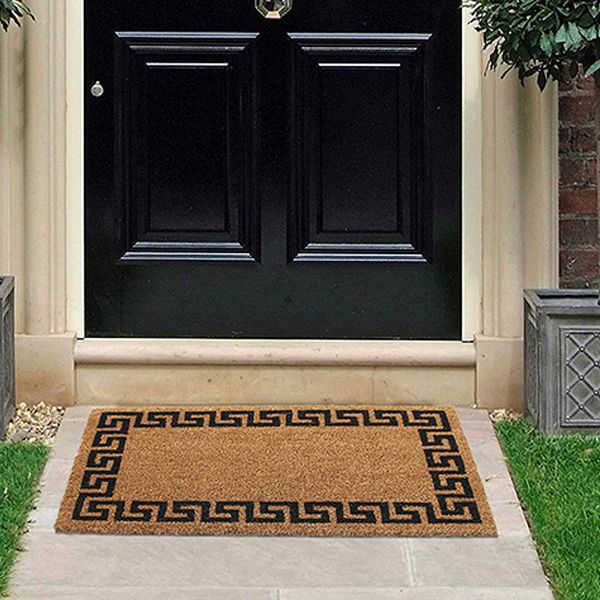 Natural Coir Doormat Non Slip Abstract Design Entrance Welcome Mat