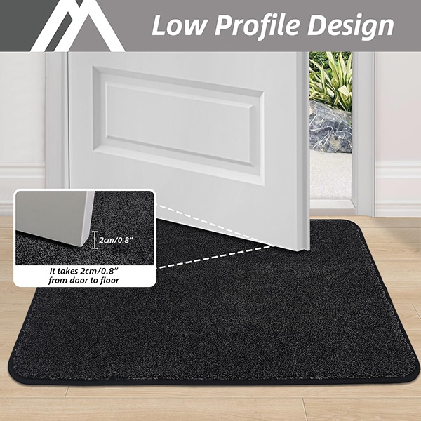 Doormat Non-Slip Machine Washable Dirt Trapper Doormat for Indoor and Covered Outdoor