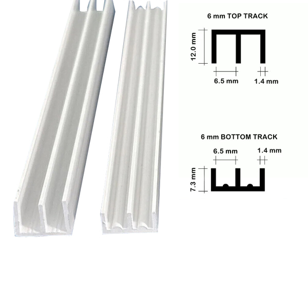  Double Channel Top & Bottom Vivarium Glass Runners Track 