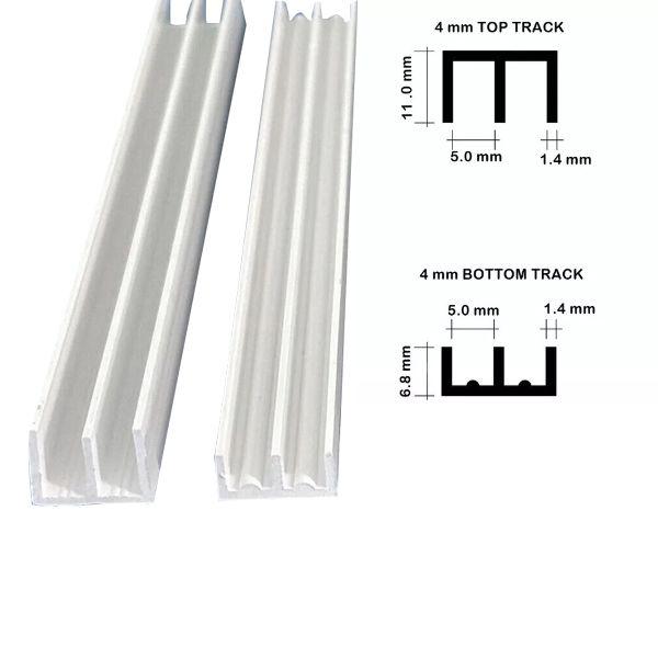  Double Channel Top & Bottom Vivarium Glass Runners Track 