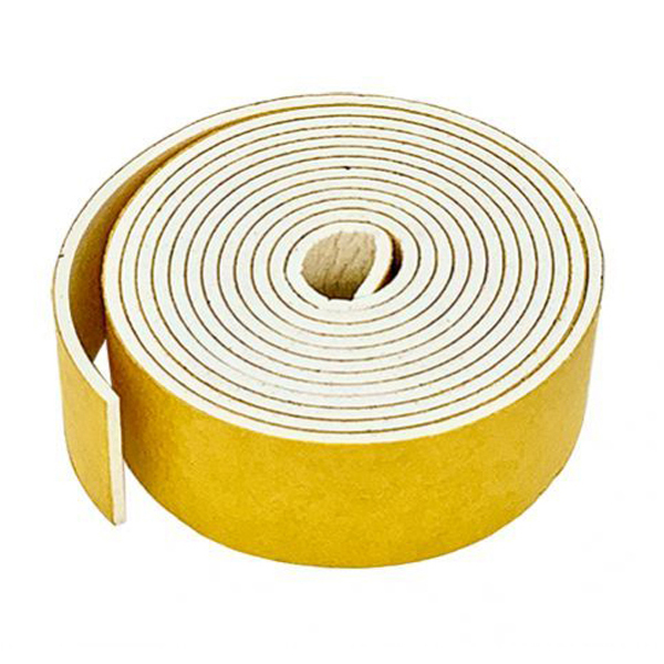 Expanded Silicone Strip White Self Adhesive 5m Long