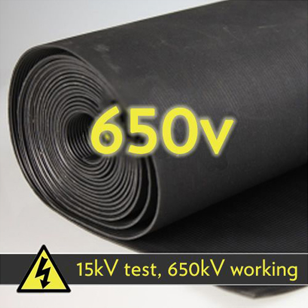 Electrical Safety Matting 9mm Thick Fine Ribbed Heavy Duty