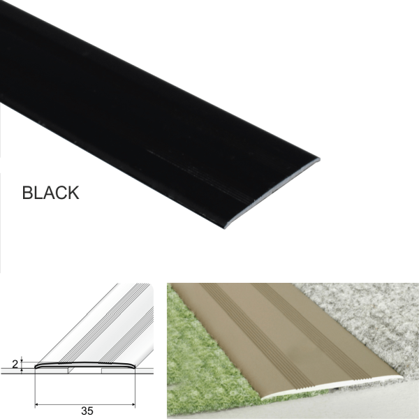 Flat Aluminium Door Thresholds Self Adhesive, Floor Trim