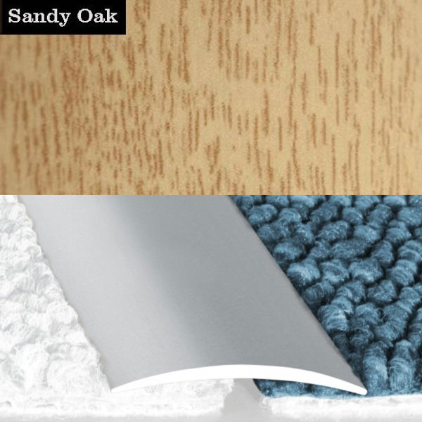 Flat Aluminium Wood Effect Self Adhesive Door Thresholds