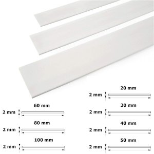 Flat BAR Trim Door Window Architrave White PVC Cover Strip