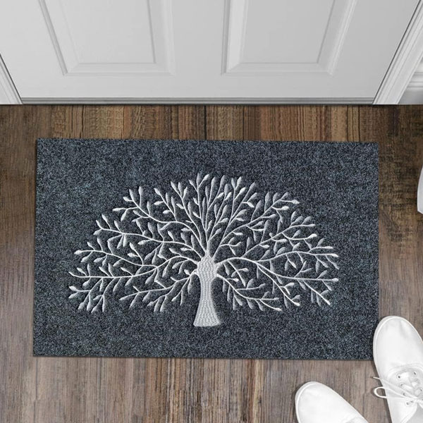 Non Slip Rubber Backing Tree of Life Welcome Mats - Entrance Decor For Outdoor