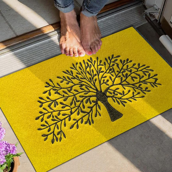 Non Slip Rubber Backing Tree of Life Welcome Mats - Entrance Decor For Outdoor