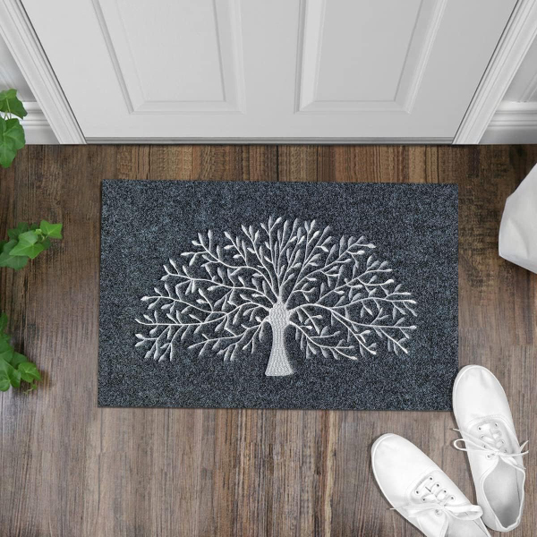 Non Slip Rubber Backing Tree of Life Welcome Mats - Entrance Decor For Outdoor