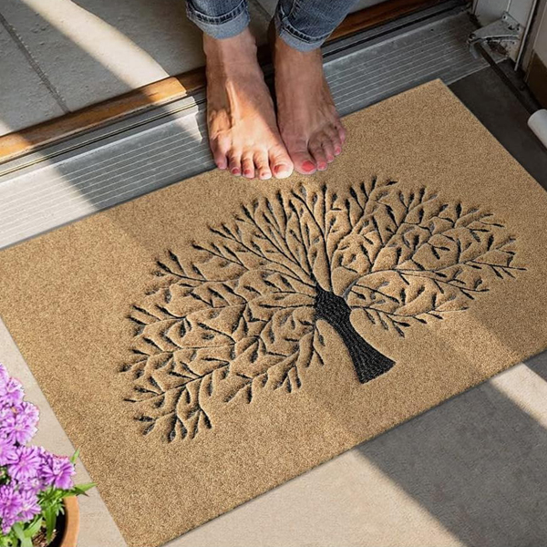 Non Slip Rubber Backing Tree of Life Welcome Mats - Entrance Decor For Outdoor