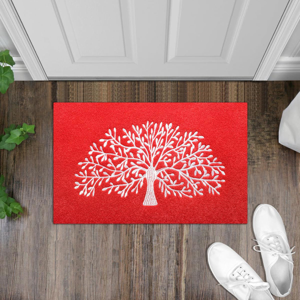 Non Slip Rubber Backing Tree of Life Welcome Mats - Entrance Decor For Outdoor