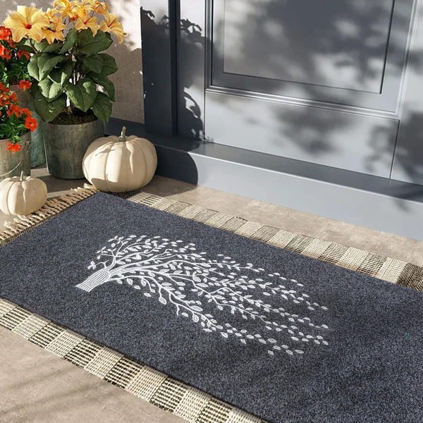 Non Slip Rubber Backing Tree of Life Welcome Mats - Entrance Decor For Outdoor