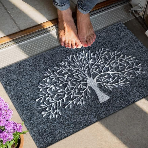 Non Slip Rubber Backing Tree of Life Welcome Mats - Entrance Decor For Outdoor