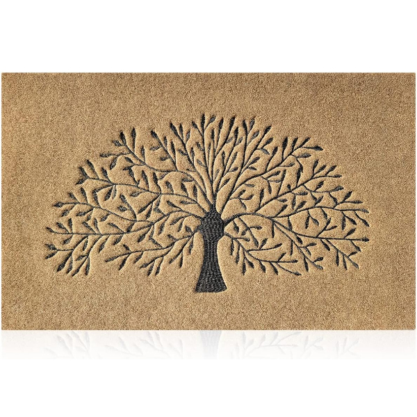 Non Slip Rubber Backing Tree of Life Welcome Mats - Entrance Decor For Outdoor