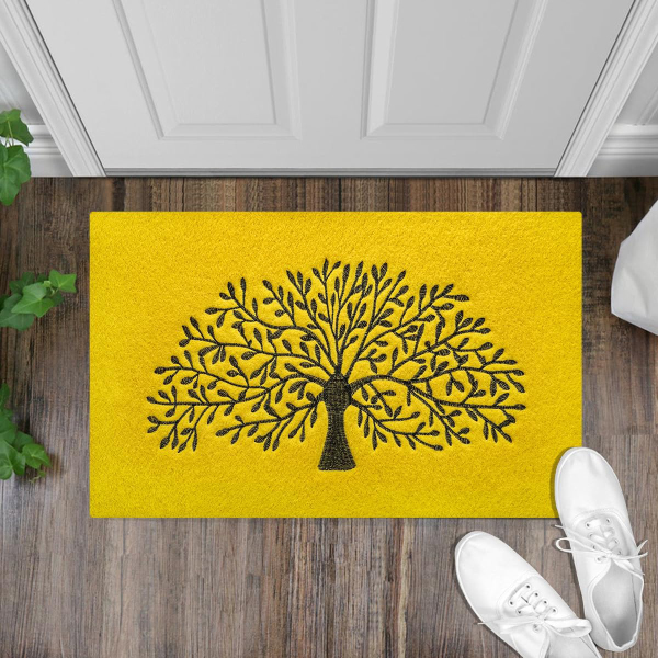 Non Slip Rubber Backing Tree of Life Welcome Mats - Entrance Decor For Outdoor