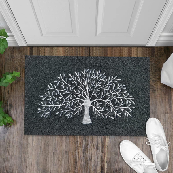 Non Slip Rubber Backing Tree of Life Welcome Mats - Entrance Decor For Outdoor