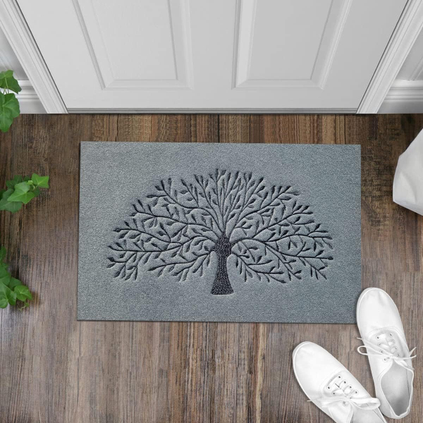 Non Slip Rubber Backing Tree of Life Welcome Mats - Entrance Decor For Outdoor