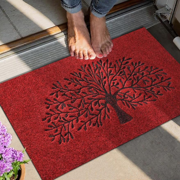 Non Slip Rubber Backing Tree of Life Welcome Mats - Entrance Decor For Outdoor