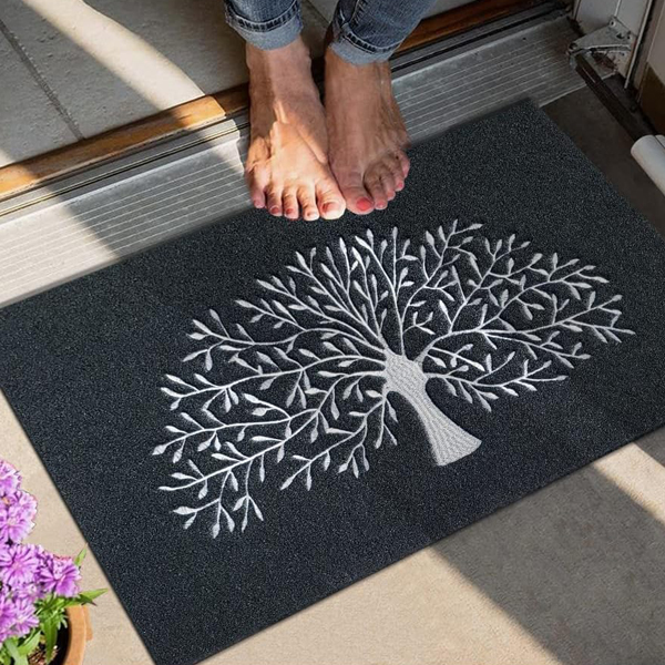 Non Slip Rubber Backing Tree of Life Welcome Mats - Entrance Decor For Outdoor