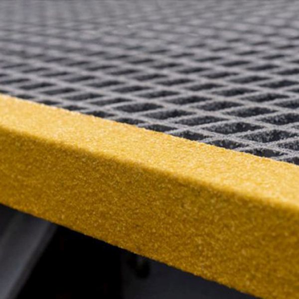 Medium Grit Stair Nosing Cover 70mm x 30mm Anti-Slip -  Yellow