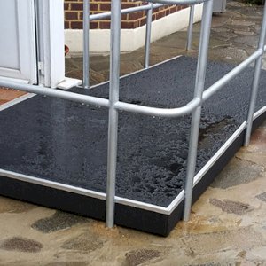 Durable GRP flooring flat sheets for slip and fall protection in the UK 