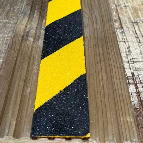 GRP Non Slip Hazard Strips for Slippery Decking & Ramps Free Screws