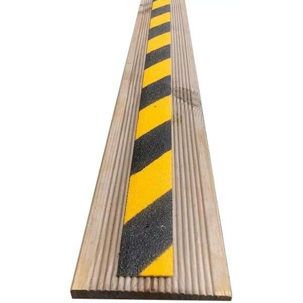 GRP Non Slip Hazard Strips for Slippery Decking & Ramps Free Screws