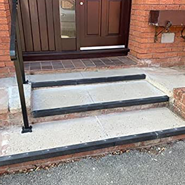 GRP Stair Nosing Cover 55mm x 55mm Non-Slip Black Medium Grit