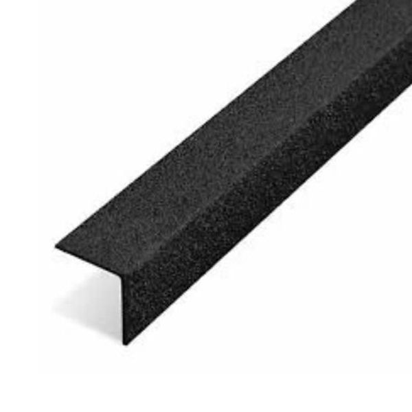 Heavy Duty 70mm x 55mm GRP Stair Nosing Black Cover Non Slip