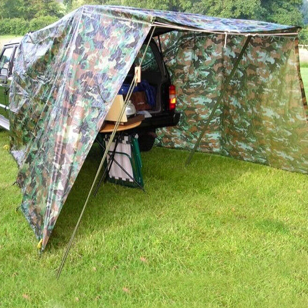 85 gsm Waterproof Camo Tarpaulin Cover Ground Sheet Tent With 4 Bungee Balls 