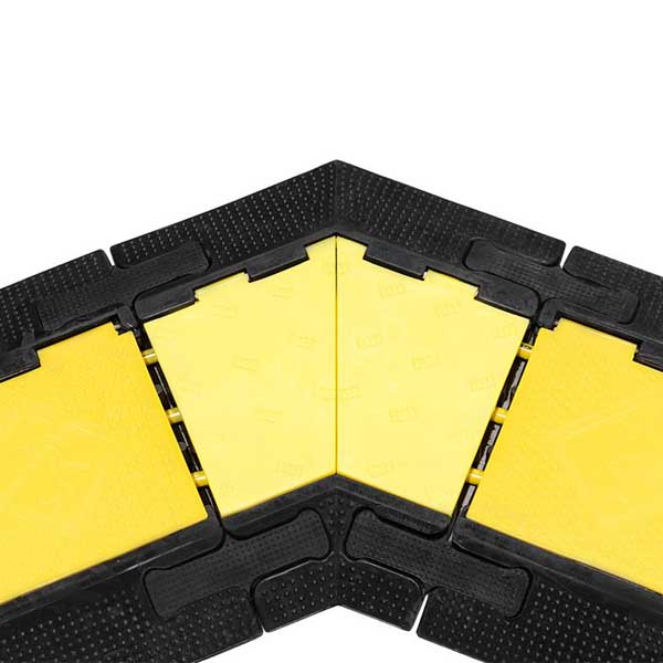 Heavy Duty Cable Protector Corner Connector - Yellow & Black