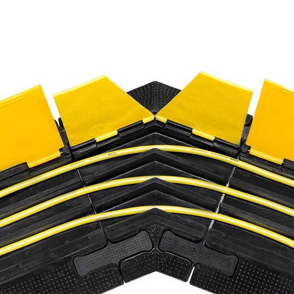 Heavy Duty Cable Protector Corner Connector - Yellow & Black