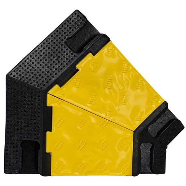 Heavy Duty Cable Protector Corner Connector - Yellow & Black