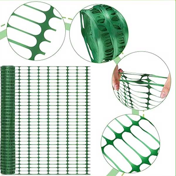 Heavy Duty Green Safety Barrier Reusable Plastic Mesh Fencing