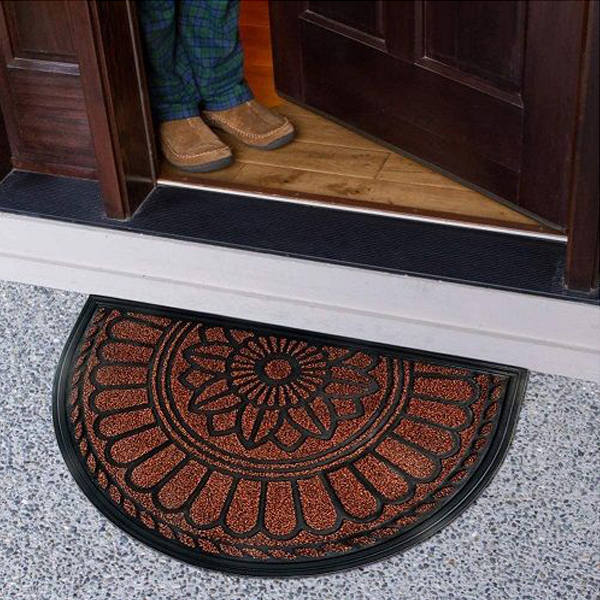 Heavy Duty Maroon Non Slip Front Door Mat For Front Entrance