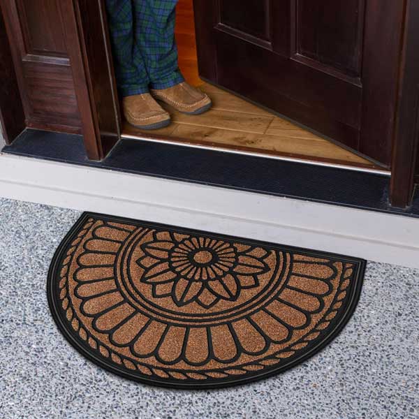 Heavy Duty Maroon Non Slip Front Door Mat For Front Entrance