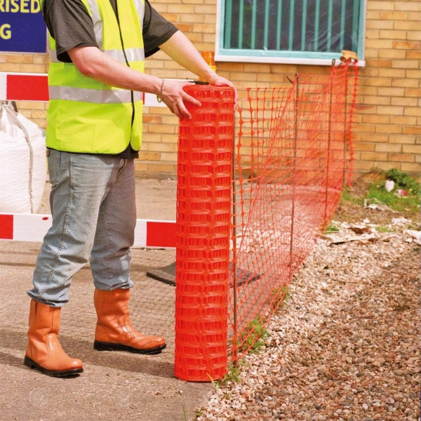 Heavy Duty Orange Safety Barrier Plastic Mesh Fencing