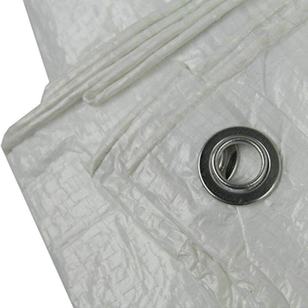 Premium Line 90 GSM White Tarpaulin Waterproof Camping Ground Sheet + 10 Bungee Balls