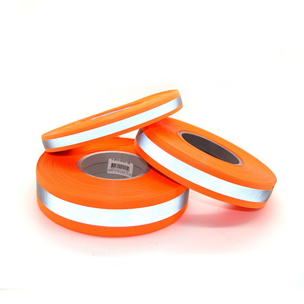 High-Visibility Reflective Polypropylene Webbing Strap in Orange with PP5 Tape