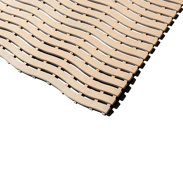 Anti-Slip and Sturdy Open Grove Design Kumfi Step Wet Area Wave Matting