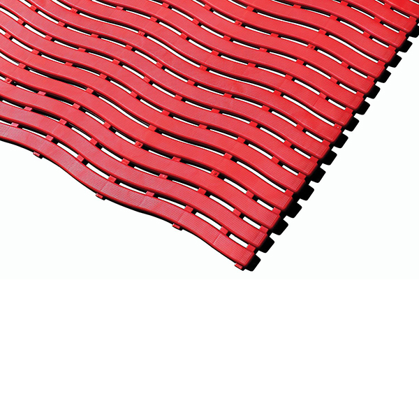 Anti-Slip and Sturdy Open Grove Design Kumfi Step Wet Area Wave Matting