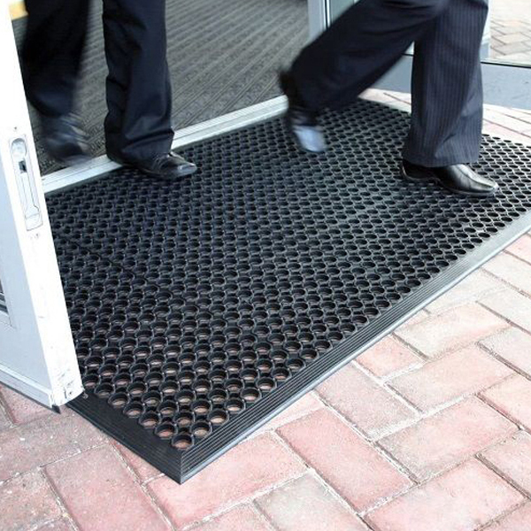 Large Outdoor Rubber Entrance Mats Anti Fatigue Drainage Door Mat Flooring