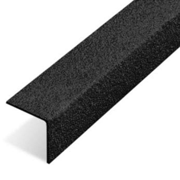 Medium Grit GRP Stair Nosing Cover 70mm x 30mm Non Slip Black