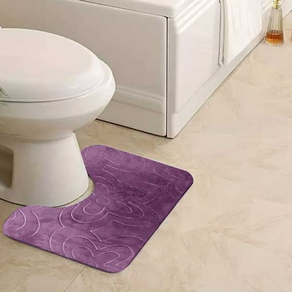 Modern Soft Water Absorbent Non Slip Toilet Pedestal Mats - Small Large Bathroom Rug