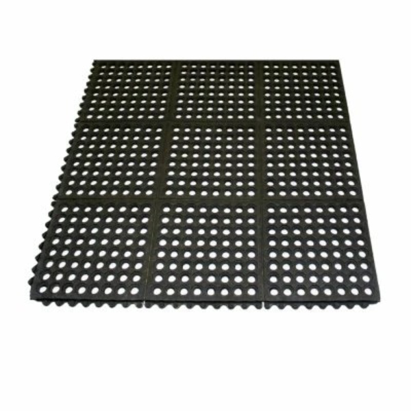 Modular Anti-Fatigue Ring Wash Connectable Rack Rubber Floor Mat 100% Nitrile