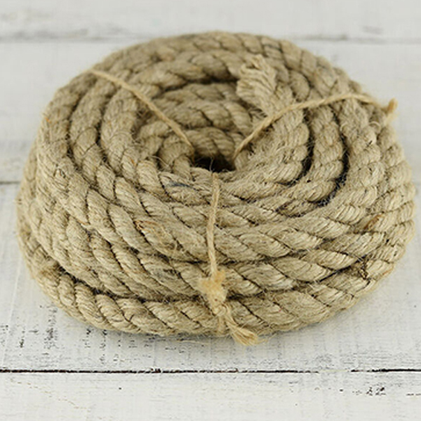 1m Long Jute Rope Strong Twisted Decking Cord Garden Sash Camping