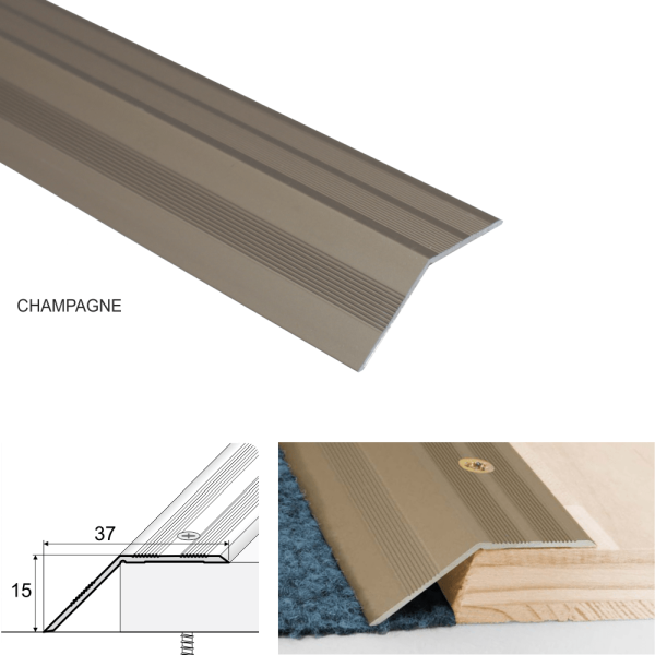 Non Slip Aluminium Door Floor Trim Carpet Thresholds Ramp