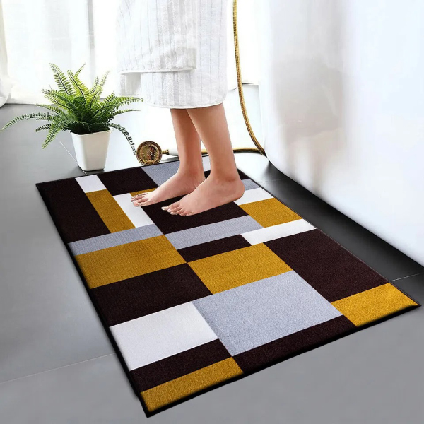 Non Slip Water Absorbent Bathroom Rug Moisture Proof Bath Mat