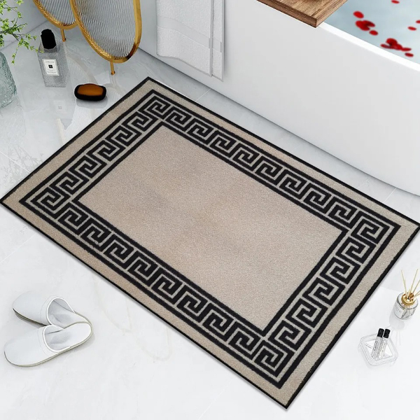 Non Slip Water Absorbent Toilet Pedestal Mat, Small & Large Bathroom Rug